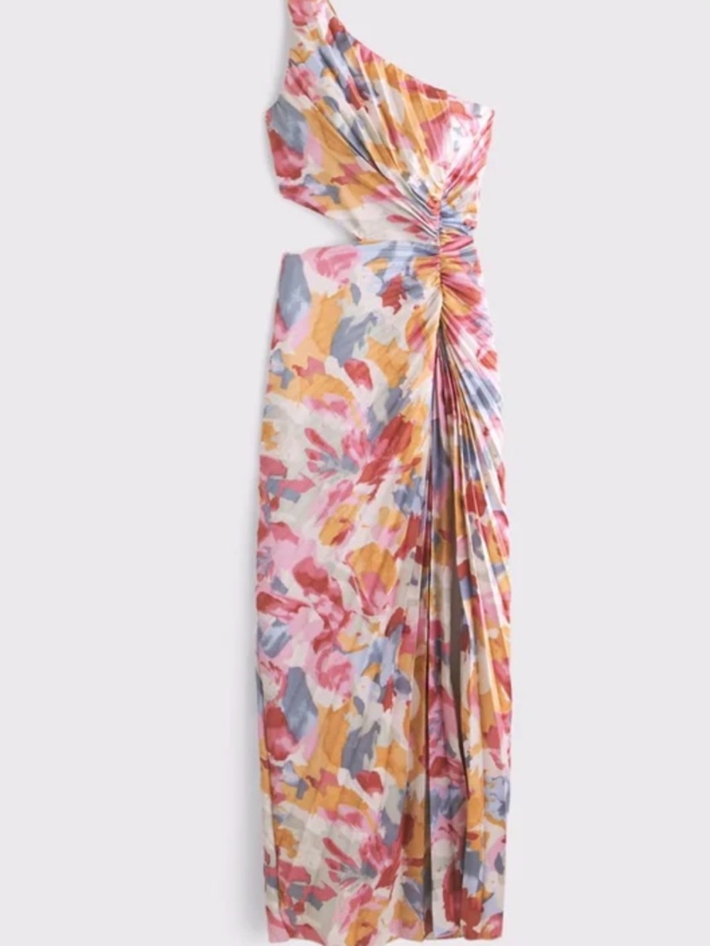 NWT Abercrombie & Fitch Giselle Pleated One-Shoulder Maxi Dress - Size M - Picture 2 of 4